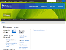 Tablet Screenshot of libserver.jcu.edu.au